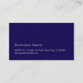 Eenvoudige Elegante Textuur Wit Blauw Consultant B Visitekaartje (Achterkant)