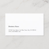 Eenvoudige elegante textuur Witte Adviseur Visitekaartje (Achterkant)