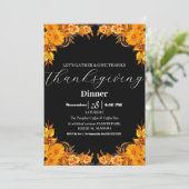 Eenvoudige Elegante Thanksgiving Dinner Autumn Her Kaart (Staand voorkant)