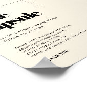 Eenvoudige elegante Tijdcapsule 1e Verjaardagsteke Poster (Hoek)