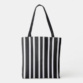 Eenvoudige elegante trendy moderne zwarte witte st tote bag (Achterkant)