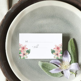 Eenvoudige Elegante Tropische Strand Bruiloft Plaatskaartje