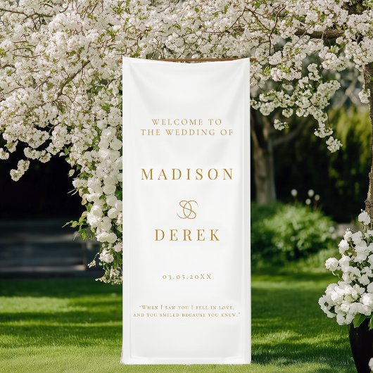 Eenvoudige Elegante Trouw WELKOM Spandoek