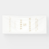 Eenvoudige Elegante Trouw WELKOM Spandoek (Horizontaal)