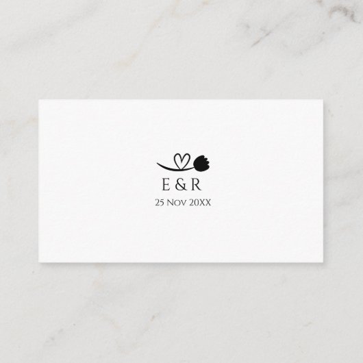 Eenvoudige Elegante Trouwdouche Gift Registry Informatiekaartje (Achterkant)