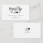 Eenvoudige Elegante Trouwdouche Gift Registry Informatiekaartje (Voorkant / Achterkant)