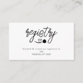 Eenvoudige Elegante Trouwdouche Gift Registry Informatiekaartje (Voorkant)