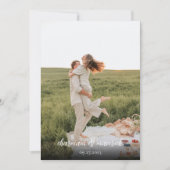 Eenvoudige Elegante Trouwfoto Kaart (Voorkant)