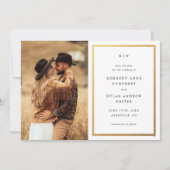 Eenvoudige Elegante Trouwfoto Save The Date (Voorkant)