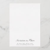 Eenvoudige Elegante Trouwfoto Save the Date Folie Uitnodiging (Achterkant)