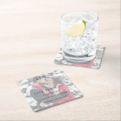 Eenvoudige Elegante Trouwfoto Save the Date Kartonnen Onderzetters (Insitu)