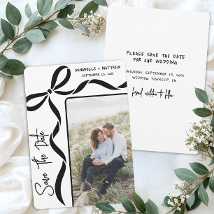 Eenvoudige Elegante Trouwfoto's Save The Date