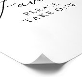 Eenvoudige Elegante Trouwgunsten Teken Poster (Hoek)