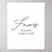 Eenvoudige Elegante Trouwgunsten Teken Poster (Voorkant)