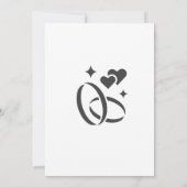 Eenvoudige elegante trouwkaart in grijs met fl kaart (Achterkant)