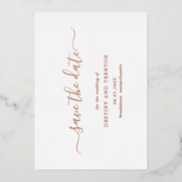 Eenvoudige Elegante Trouwkaart Save The Date