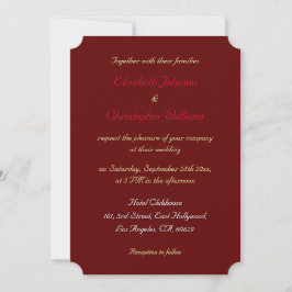 Eenvoudige Elegante Trouwkaart Ticket Kaart
