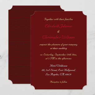 Eenvoudige Elegante Trouwkaart Ticket Kaart