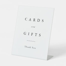 Eenvoudige Elegante Trouwkaarten en Cadeaus met Ty Reclamebord Met Voetstuk