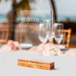 Eenvoudige elegante trouwkaarten & geschenken Acry Acryl Bord