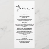 Eenvoudige Elegante Trouwmenu Sjabloon Menu (Voorkant)