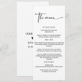 Eenvoudige Elegante Trouwmenu Sjabloon Menu (Voorkant / Achterkant)