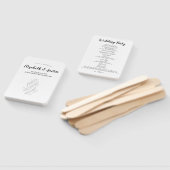 Eenvoudige Elegante Trouwprogramma Fan Handwaaier (Niet-gemonteerd)