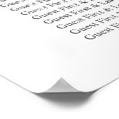 Eenvoudige Elegante Trouwstoelindeling voor 12 Taf Poster (Hoek)