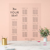 Eenvoudige Elegante Trouwstoelkaart Acryl teken Acryl Bord (Huwelijk)