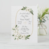 Eenvoudige elegante trouwuitnodiging kaart (Staand voorkant)