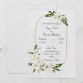 Eenvoudige elegante trouwuitnodiging kaart (Voorkant / Achterkant)