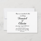 Eenvoudige Elegante Trouwuitnodiging Template Kaart (Voorkant)