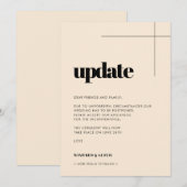 Eenvoudige elegante trouwupdate-aankondiging aankondiging (Voorkant / Achterkant)