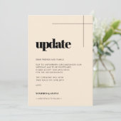 Eenvoudige elegante trouwupdate-uitnodiging aankondiging (Staand voorkant)