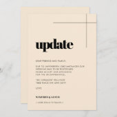 Eenvoudige elegante trouwupdate-uitnodiging aankondiging (Voorkant / Achterkant)