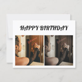 Eenvoudige Elegante twee foto's Briefkaart