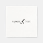 Eenvoudige Elegante Typografie Ampersand Gepersona Servet (Voorkant)