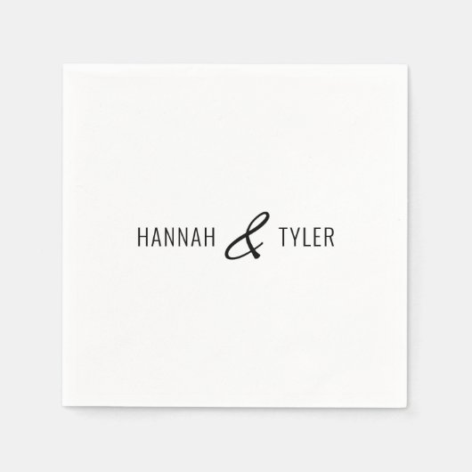Eenvoudige Elegante Typografie Ampersand Gepersona Servet (Voorkant)