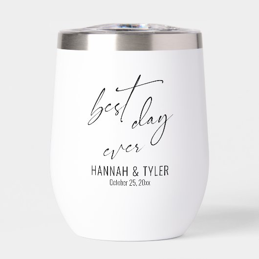 Eenvoudige elegante typografie Beste dag ooit brui (Voorkant)