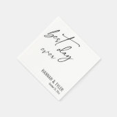 Eenvoudige elegante typografie Beste dag ooit brui Servet (Hoek)