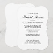 Eenvoudige Elegante Typografie Bruids Douche Uitno Kaart (Voorkant / Achterkant)