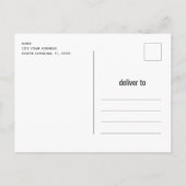 Eenvoudige elegante typografie bruiloft Opslaan da Aankondigingskaart (Achterkant)