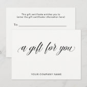 Eenvoudige Elegante Typografie | Een Cadeau voor J (Voorkant / Achterkant)
