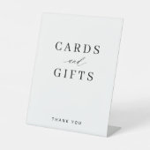 Eenvoudige elegante typografie kaarten en cadeaus  reclamebord met voetstuk (Voorkant)