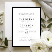 Eenvoudige Elegante Typografie Klassieke Bruiloft