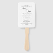 Eenvoudige elegante typografie Modern Wedding Prog Handwaaier (Voorkant)