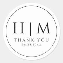 Eenvoudige elegante typografie Monogrammed Wedding