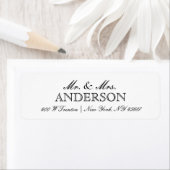 Eenvoudige Elegante Typografie Retouradres Labels (Insitu)