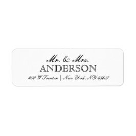 Eenvoudige Elegante Typografie Retouradres Labels