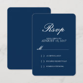 Eenvoudige Elegante Typografie Wedding RSVP Kaart (Voorkant / Achterkant)